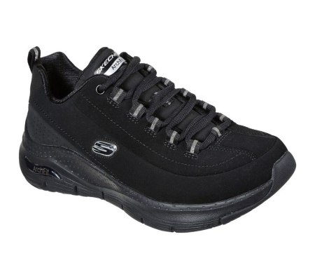 Skechers Arch Fit - Metro Skyline Women's Walking Shoes Black | VCOP52073