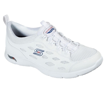 Skechers Arch Fit Refine Women's Walking Shoes White Navy | JVRQ29153