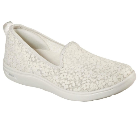 Skechers Arch Fit Uplift - Romantic Women's Slip On Shoes Beige | ODPG91580