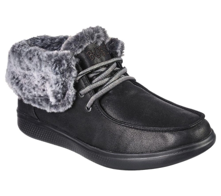 Skechers BOBS Skipper - Hang Glider Women's Winter Boots Black | DJEQ30417