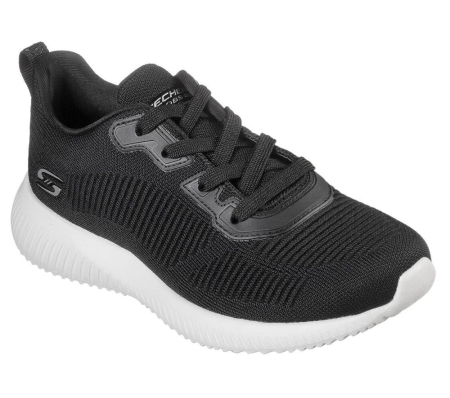 Skechers BOBS Sport Squad - Tough Talk Women's Trainers Black | BRCZ51374