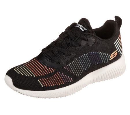 Skechers BOBS Sport Squad - Vintage Sole Women's Trainers Black Multicolor | CWKO01742