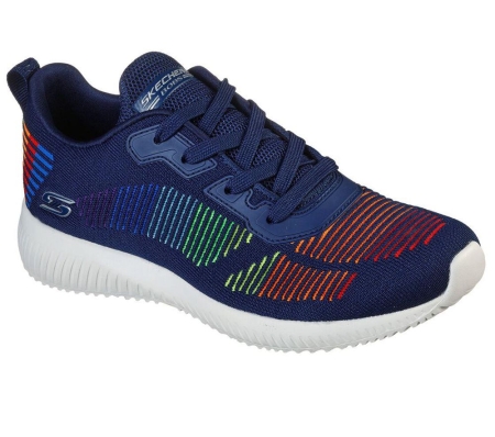 Skechers BOBS Sport Squad - Vintage Sole Women's Trainers Navy Multicolor | NKLM56231