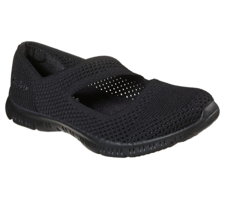 Skechers Be-Cool - Chic Peek Women's Slip On Shoes Black | ZXBF71823