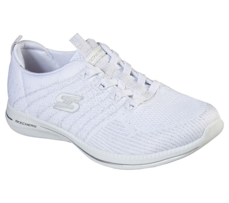 Skechers City Pro - Glow On Women's Trainers White Silver | GOIK76098