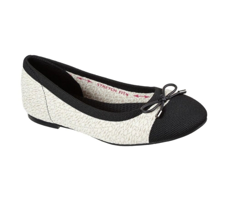 Skechers Cleo - She's Got Moves Women's Slip On Shoes Black Beige | XRWK29764