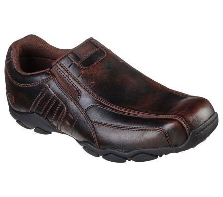 Skechers Diameter - Nerves Men's Loafers Brown | AJPF30198