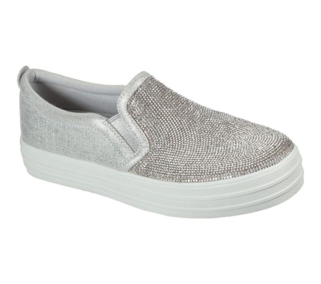 Skechers Double Up - Shine Bright Women's Trainers Silver | BDTS57912