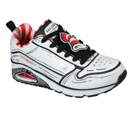 Skechers Dr. Seuss: Uno - Tip Of His Hat Women's Trainers White Black Red | TYEZ20689
