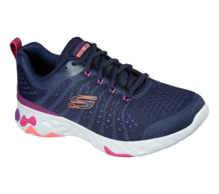 Skechers Eclipse - She's Breezy Women's Training Shoes Navy Pink | AOBS05862