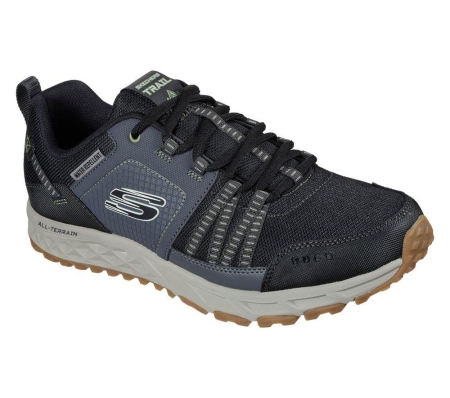 Skechers Escape Plan Men's Hiking Shoes Black Grey | QOME58709