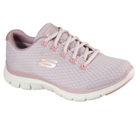 Skechers Flex Appeal 4.0 - Coated Fidelity Women's Training Shoes Pink | DICK28091