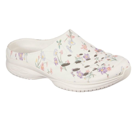 Skechers Foamies: Commute Time - Floral Garden Women's Clogs White Multicolor | VATZ63915