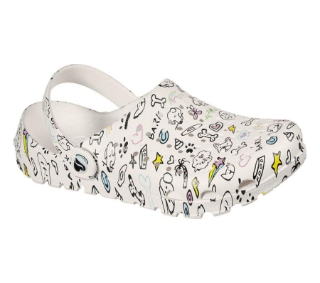 Skechers Foamies: Footsteps - Ulti-Mutt Women's Clogs White Multicolor | BLAM45620