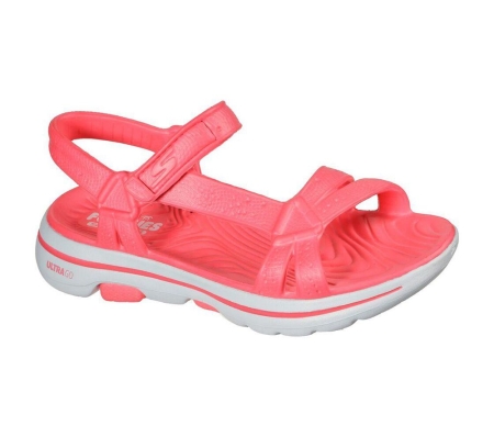 Skechers Foamies: GOwalk 5 - Tahiti Women's Sandals Pink | ALBP37501