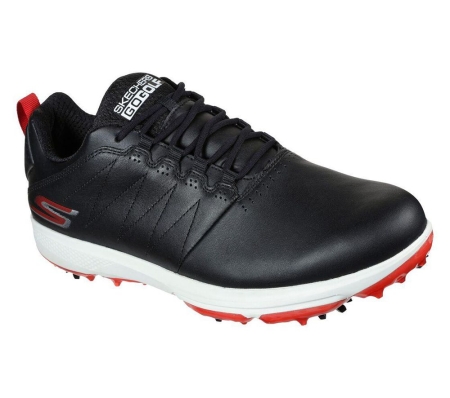 Skechers GO GOLF Pro 4 - Legacy Men's Golf Shoes Black Red | ZPDN05146