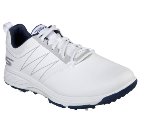 Skechers GO GOLF Torque Men's Golf Shoes White Navy | ZHWP47201