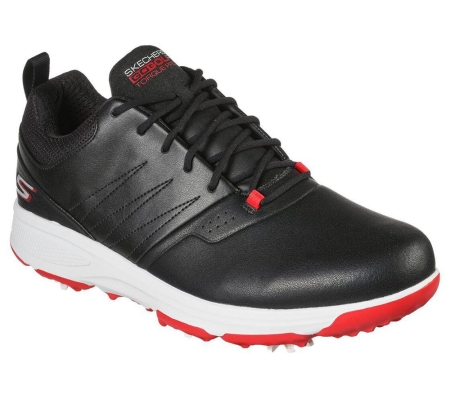 Skechers GO GOLF Torque - Pro Men's Golf Shoes Black Red | IQMX97413