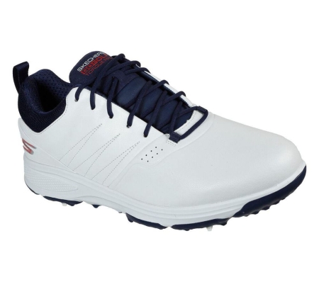 Skechers GO GOLF Torque - Pro Men's Golf Shoes White Navy | QKHE81967