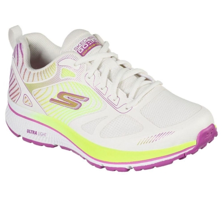 Skechers GOrun Consistent - Fleet Rush Women's Running Shoes White Purple Yellow | XGZL85427