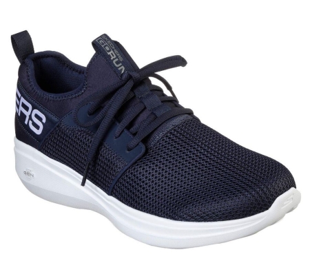 Skechers GOrun Fast - Valor Men's Running Shoes Navy | DWEQ53974