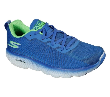 Skechers GOrun MaxRoad 4+ Men's Running Shoes Blue Green | MTGB90376