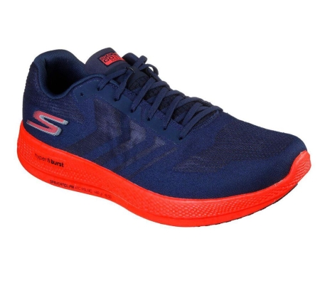 Skechers GOrun Razor+ Men's Running Shoes Navy Pink | QDMG35104