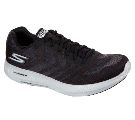 Skechers GOrun Razor+ Men's Running Shoes Black White | XGFA42093