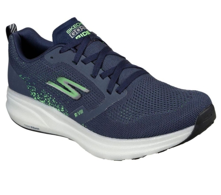 Skechers GOrun Ride 8 Hyper Men's Running Shoes Navy Green | WNEH63918