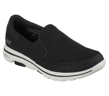 Skechers GOwalk 5 - Beeline Men's Walking Shoes Black White | BYDT39524
