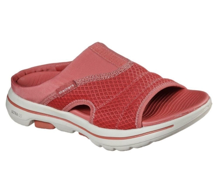 Skechers GOwalk 5 - Ideal Women's Slides Pink | EDQN54870