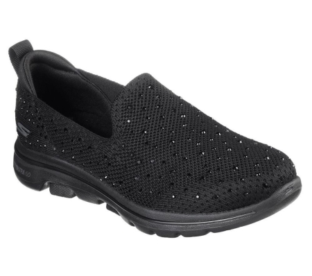 Skechers GOwalk 5 - Limelight Women's Walking Shoes Black | FHMP09632