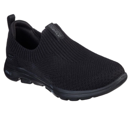 Skechers GOwalk 5 - Trendy Women's Walking Shoes Black | SGMR90817