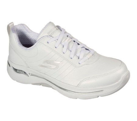 Skechers GOwalk Arch Fit - Blazing Path Women's Walking Shoes White | CVUK01796