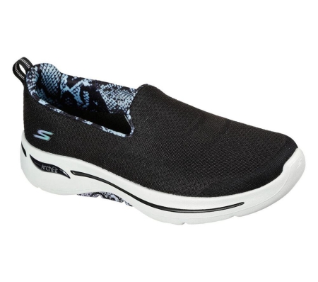 Skechers GOwalk Arch Fit - Wild Vision Women's Walking Shoes Black Multicolor | EHMS38416