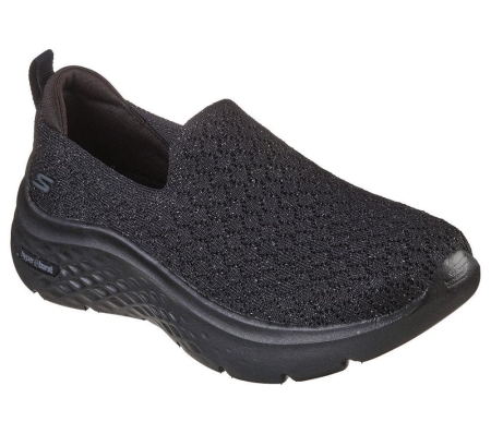 Skechers GOwalk Hyper Burst - Glimmer Hope Women's Walking Shoes Black | ROZN69172