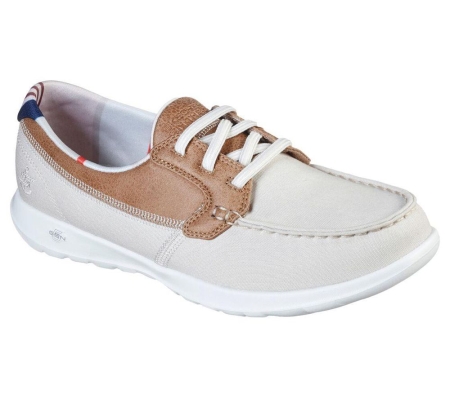 Skechers GOwalk Lite - Playa Vista Women's Boat Shoes Beige Brown | EGNA72891