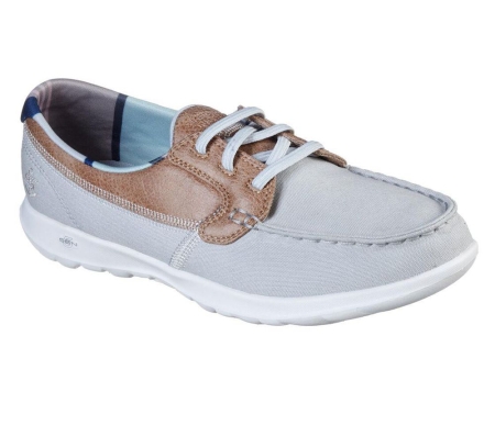 Skechers GOwalk Lite - Playa Vista Women's Boat Shoes Grey Brown | FATJ49567