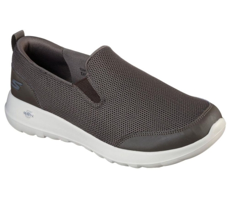 Skechers GOwalk Max - Clinched Men's Walking Shoes Brown | RUFO02519