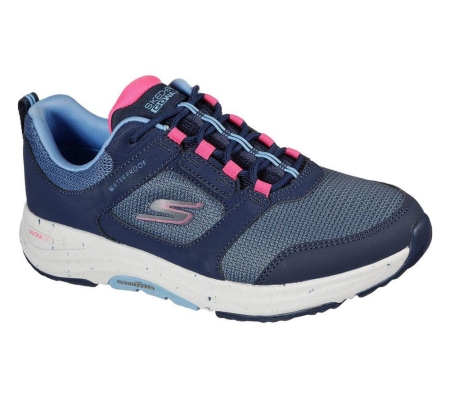 Skechers GOwalk Outdoors - River Path Women's Walking Shoes Navy Pink | MBGP78902