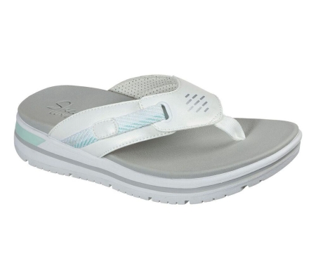Skechers Intergrades - Brighter Days Women's Flip Flops White Blue | XOQW54261