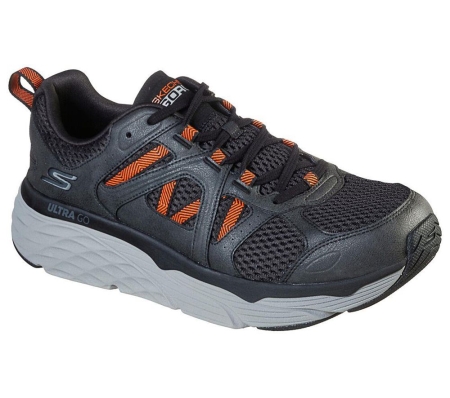 Skechers Max Cushioning Elite - Routine Men's Running Shoes Grey Orange | EPBY64018