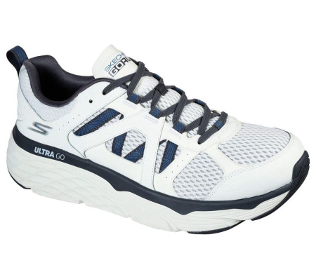 Skechers Max Cushioning Elite - Routine Men's Running Shoes White Grey | ODZR81034