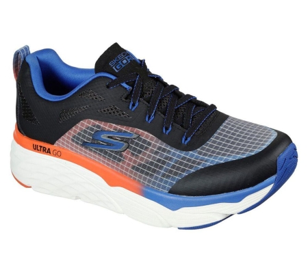 Skechers Max Cushioning Elite - Safeguard Men's Running Shoes Black Blue Orange | AIBX03642