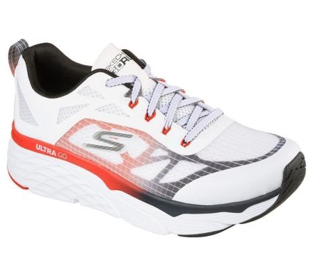 Skechers Max Cushioning Elite - Safeguard Men's Running Shoes White Red Black | OKXI76534