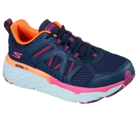 Skechers Max Cushioning Elite - Wind Chill Women's Running Shoes Navy Pink | YGHZ17526