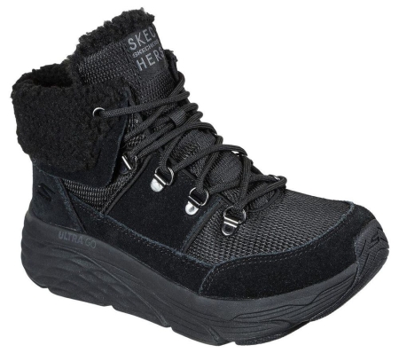 Skechers Max Cushioning - Pinnacle Women's Winter Boots Black | NZMU43082