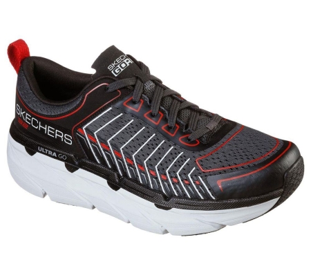 Skechers Max Cushioning Premier - Endeavour Men's Running Shoes Black Red | ZTEI51084