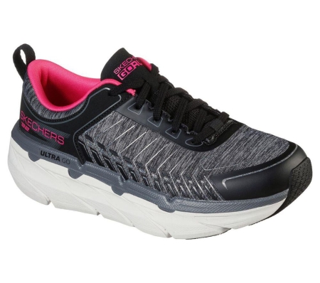 Skechers Max Cushioning Premier - Majestic Road Women's Running Shoes Black Grey Pink | YCTM26078