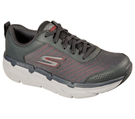 Skechers Max Cushioning Premier - Paragon Men's Running Shoes Grey Red | UOED02984